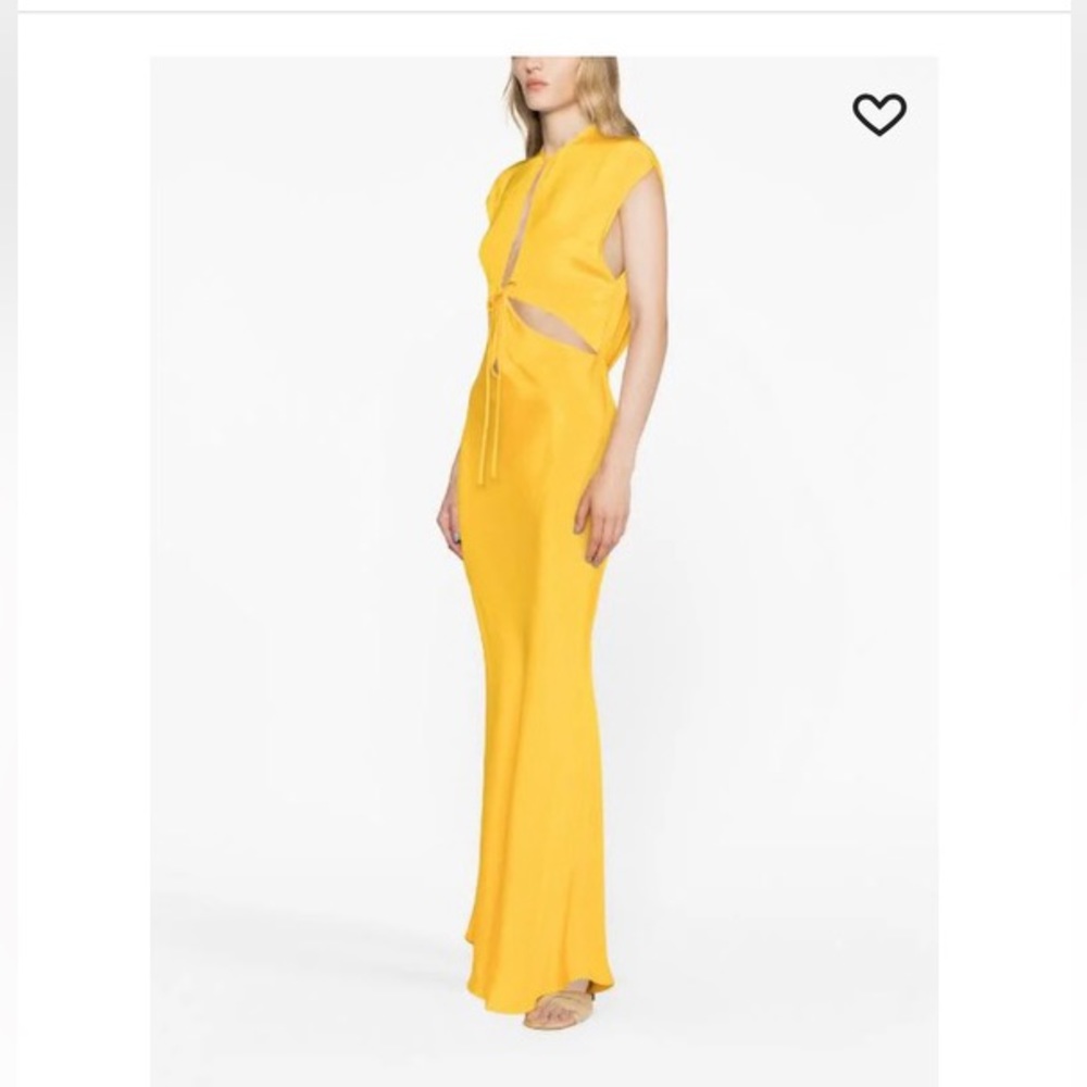 Christopher Esber size 4 yellow dress